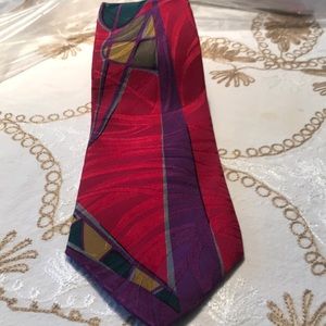 Austin Grey Italian silk tie retro tie